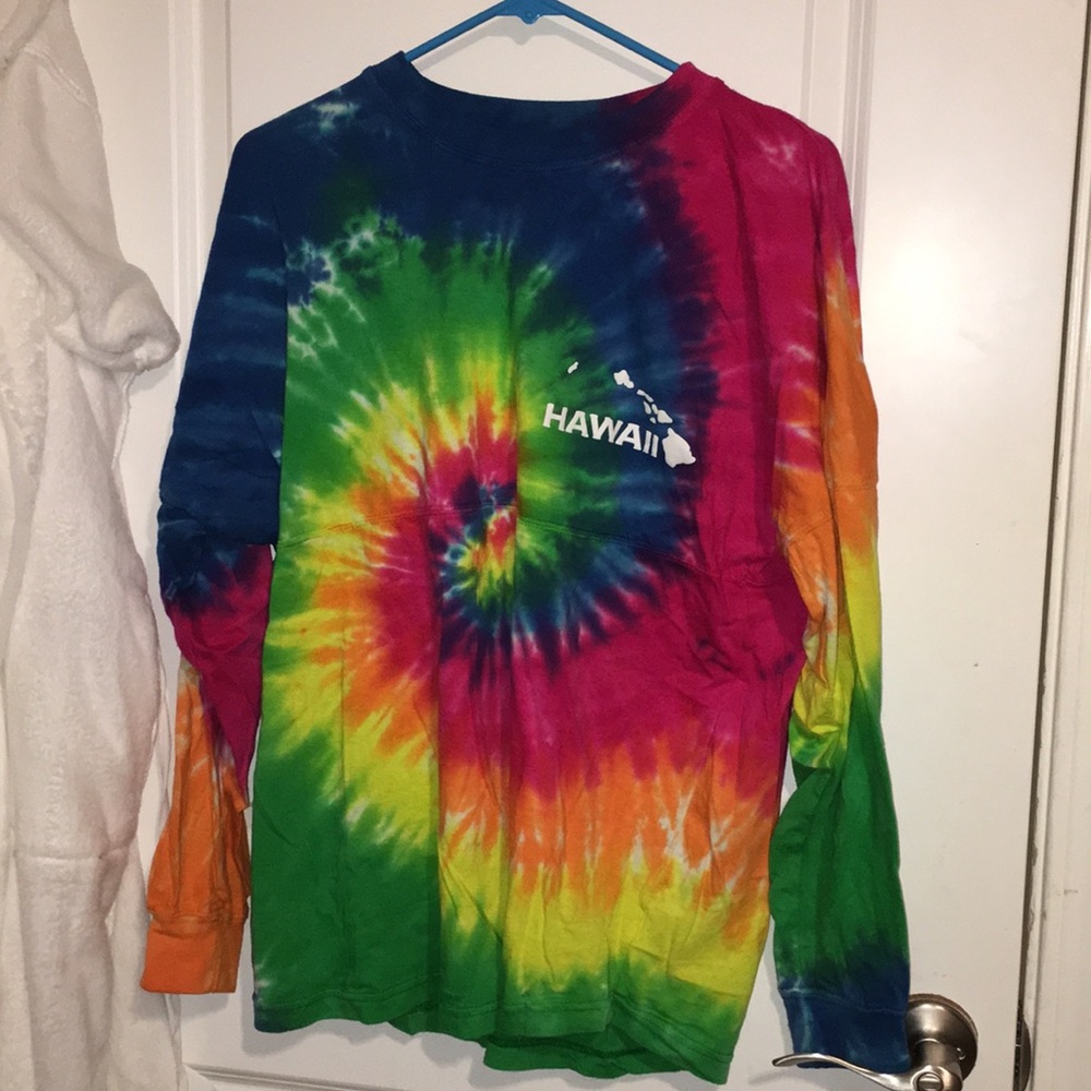 Long sleeve tye dye tshirt from Hawaii